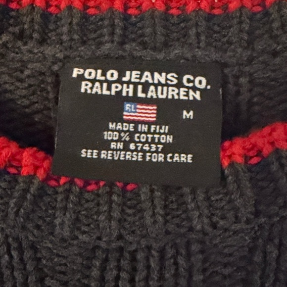 Women’s Vintage Polo Ralph Lauren American Flag Crewneck Sweater - Picture 5 of 6